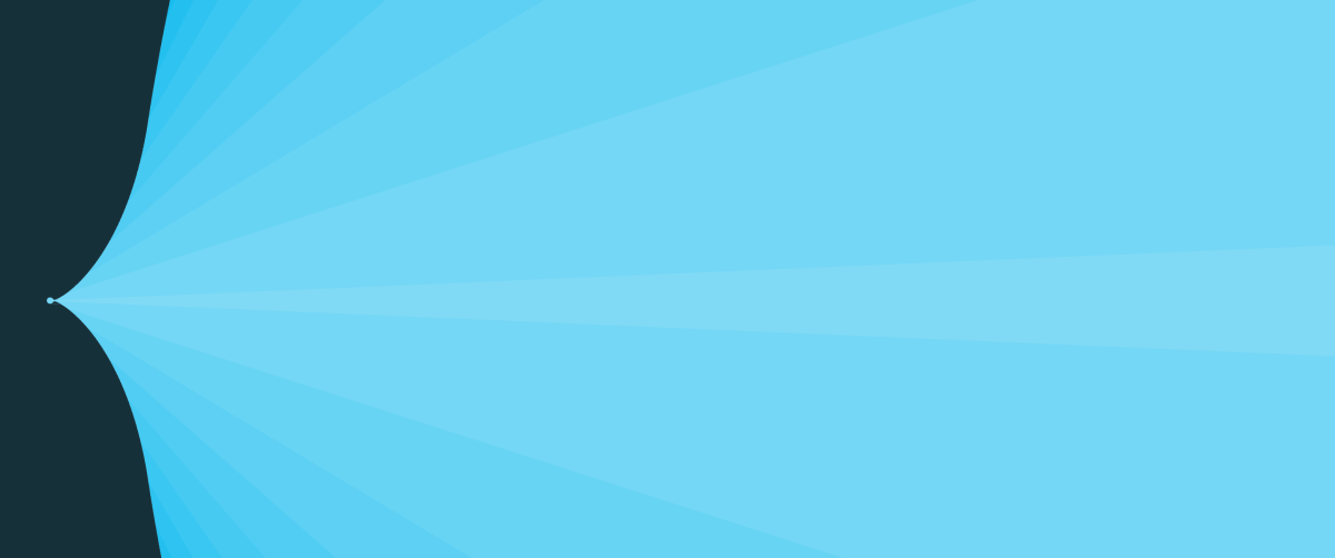 A graphic element with a grey background and a spectrum of blue colours in a wave pattern.